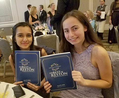 a photo of two students at the best of Reston Gala