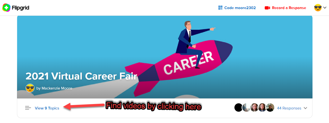 virtual career fair flipgrid banner